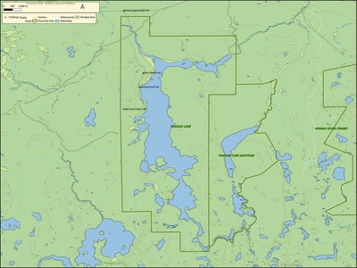 Xavier Maps Ontario Provincial Park: Wakami Lake and Addition digital map