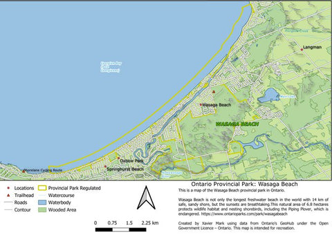 Xavier Maps Ontario Provincial Park: Wasaga Beach bundle exclusive