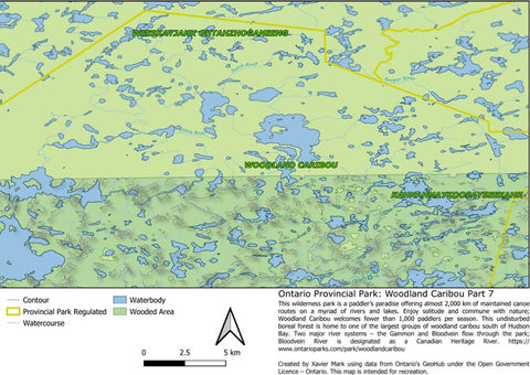 Xavier Maps Ontario Provincial Park: Woodland Caribou Part 7 digital map