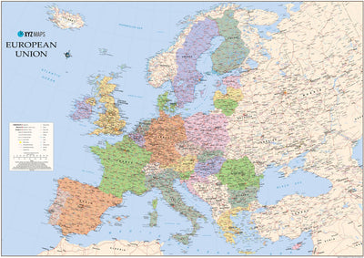 XYZ Maps European Union 2017 iMap digital map