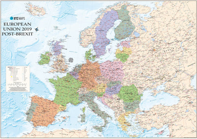 XYZ Maps Scottish European Union 2019 - Post Brexit digital map
