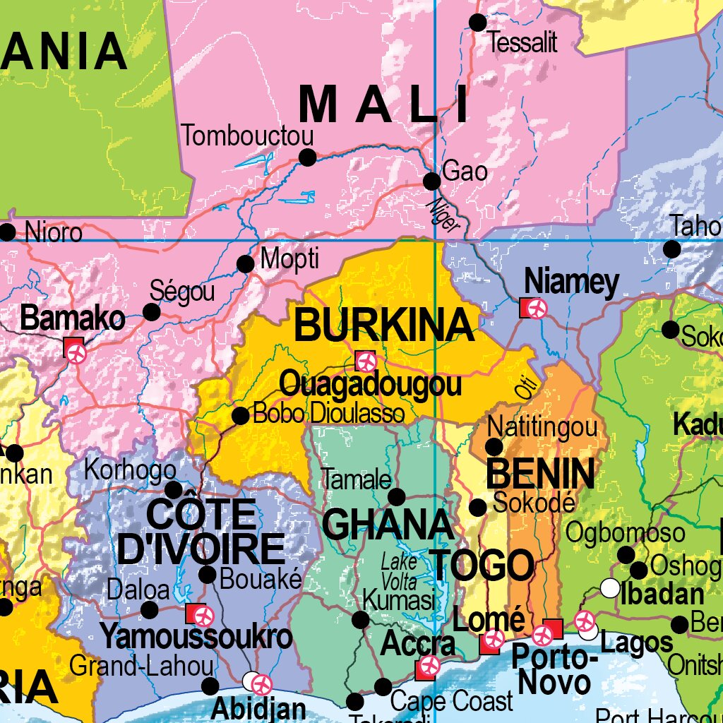 XYZ Huge World Political iMap 1:20m Scale - 2025 Map by XYZ Maps