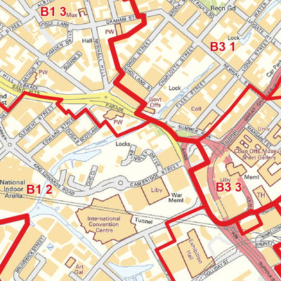 XYZ Maps XYZ Postcode Sector Map (C4) Birmingham digital map