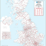 XYZ Maps XYZ UK Postcode Area Map - (AR3) digital map