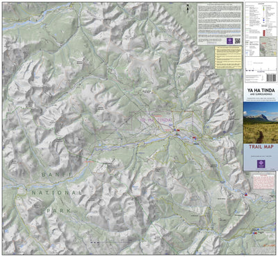 Ya Ha Tinda and Surroundings - Trail Map Preview 1