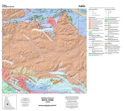 Yukon Geological Survey 105M, Mayo: Yukon Bedrock Geology digital map