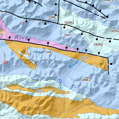 Yukon Geological Survey 105O, Niddery Lake & 105P, Sekwi Mountain: Yukon Bedrock Geology digital map