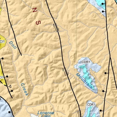 Yukon Geological Survey 106L, Trail River: Yukon Bedrock Geology digital map