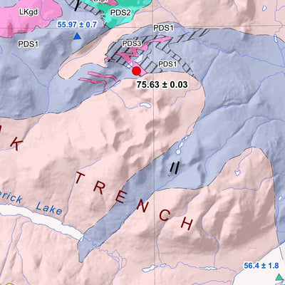 Yukon Geological Survey 115A, Dezadeash Range: Yukon Bedrock Geology digital map