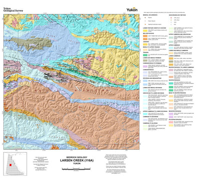 Yukon Geological Survey 116A, Larsen Creek: Yukon Bedrock Geology digital map
