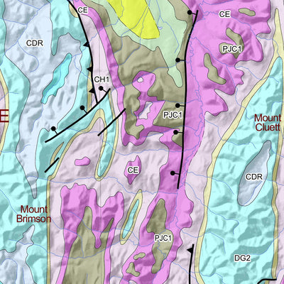 Yukon Geological Survey 116F & 116G, Ogilvie River: Yukon Bedrock Geology digital map