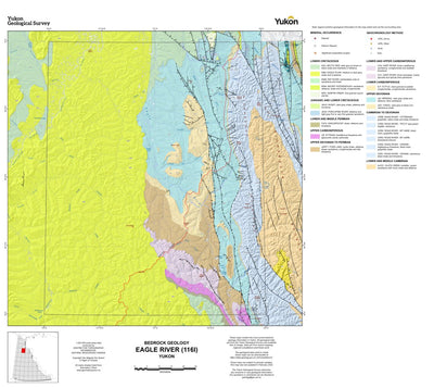 Yukon Geological Survey 116I, Eagle River: Yukon Bedrock Geology digital map