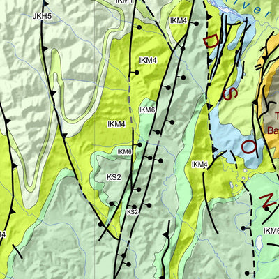 Yukon Geological Survey 116P, Bell River: Yukon Bedrock Geology digital map
