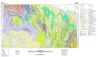 Yukon Geological Survey 117A, Blow River & 117B, Davidson Mountains: Yukon Bedrock Geology digital map