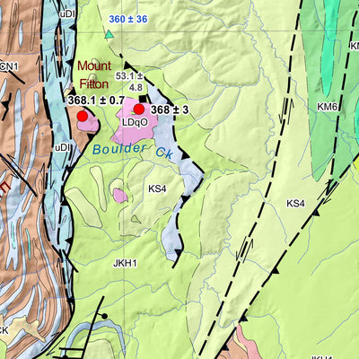 Yukon Geological Survey 117A, Blow River & 117B, Davidson Mountains: Yukon Bedrock Geology digital map