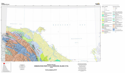 Yukon Geological Survey 117C, Demarcation Point & 117D, Herschel Island: Yukon Bedrock Geology digital map