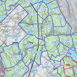 Zec des Nymphes Territoires de chasse 201 à 215 Zec Des Nymphes digital map