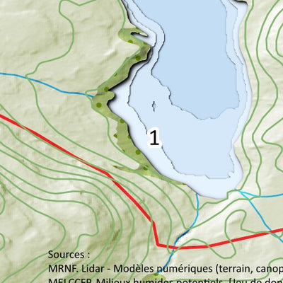 Carte bathymétrique du Lac Cannelle Zec Onatchiway (2025) Preview 3