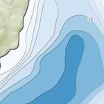 Zecs Québec Carte bathymétrique du Lac Garneau de la zec Tawachiche (2024) digital map