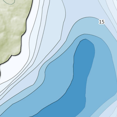 Zecs Québec Carte bathymétrique du Lac Garneau de la zec Tawachiche (2024) digital map