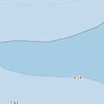 Zecs Québec Carte bathymétrique du Lac Germain de la zec Tawachiche (2024) digital map