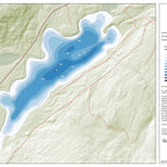 Zecs Québec Carte bathymétrique du Lac Hall de la zec Dumoine (2024) digital map