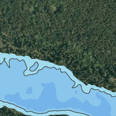 Zecs Québec Carte bathymétrique du Lac Lanz de la zec Mars-Moulin (2024) digital map