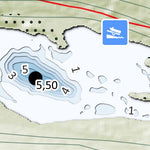 Carte bathymétrique du Lac Lanz de la zec Mars-Moulin (2025) Preview 3