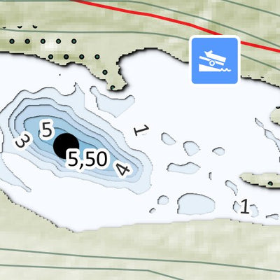 Carte bathymétrique du Lac Lanz de la zec Mars-Moulin (2025) Preview 3