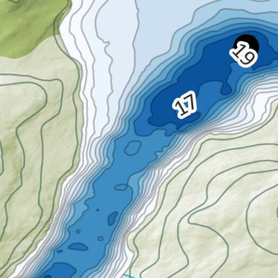 Carte bathymétrique du Lac Le Breton de la zec Martin-Valin (2025) Preview 3