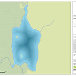 Zecs Québec Carte bathymétrique du lac Pine de la zec Frémont (2023) digital map