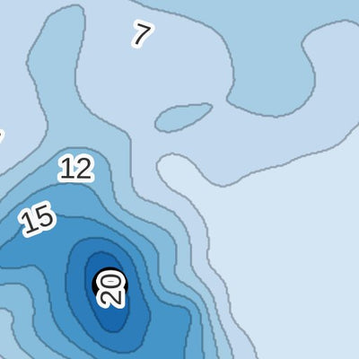 Carte bathymétrique du Lac Gosselin Zec Martin-Valin (2025) Preview 2