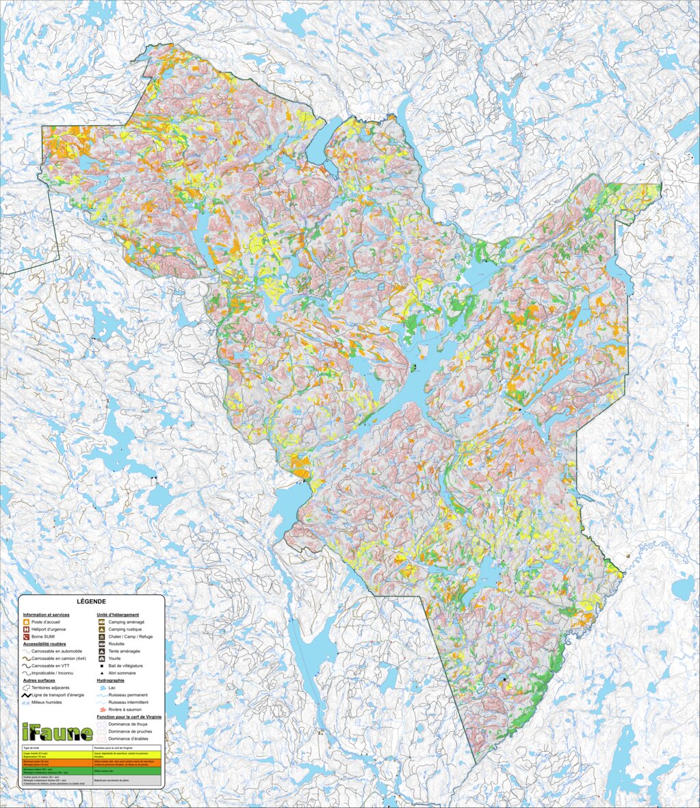 iFaune - Cerf de Virginie - Zec Bras-Coupé-Désert (2025) Map by Zecs ...