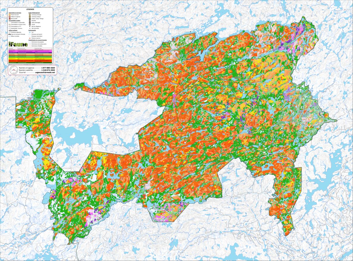 iFaune - Orignal et ours noir - Zec Festubert (2025) Map by Zecs Quebec ...