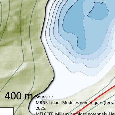 Carte bathymétrique du Lac de la Bête Zec Chauvin (2025) Preview 3