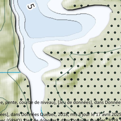 Carte bathymétrique du Lac Petit lac aux Visons Zec Lac-de-la-Boiteuse (2025) Preview 3