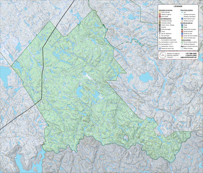 Zecs Québec Zec Chapeau-de-Paille (2023) digital map