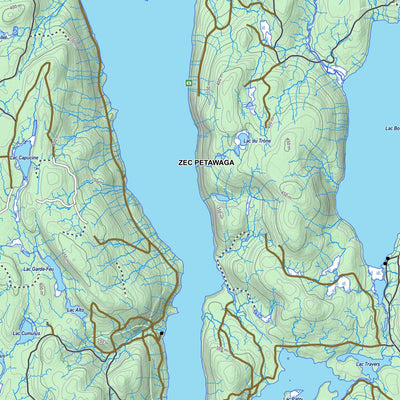 Zecs Québec Zec Petawaga (2023) digital map