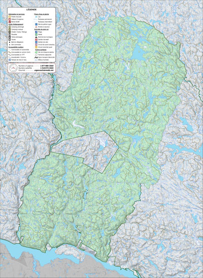 Zecs Québec Zec Rapides-des-Joachims (2023) digital map