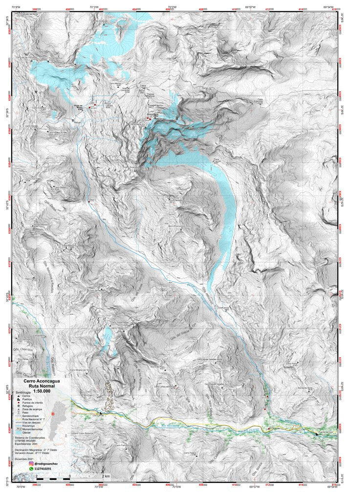 Cerro Aconcagua ruta normal Map by Zumaps | Avenza Maps