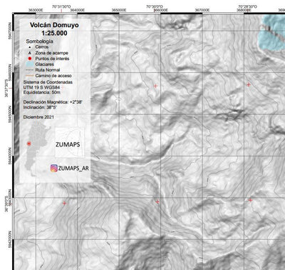Zumaps Volcán Domuyo digital map