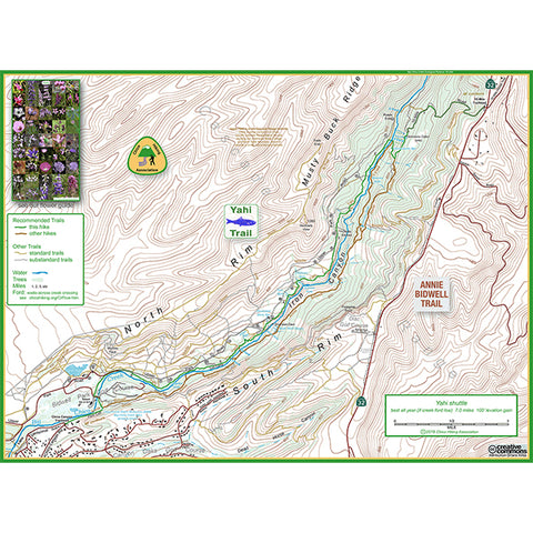 Yahi trail map, topo