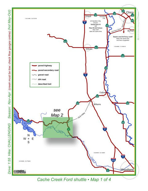 Cache Creek Ford overview map