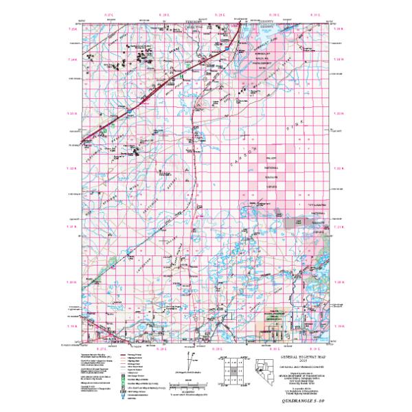 Quad 0510 - Carson Sink Map by Nevada Department of Transportation