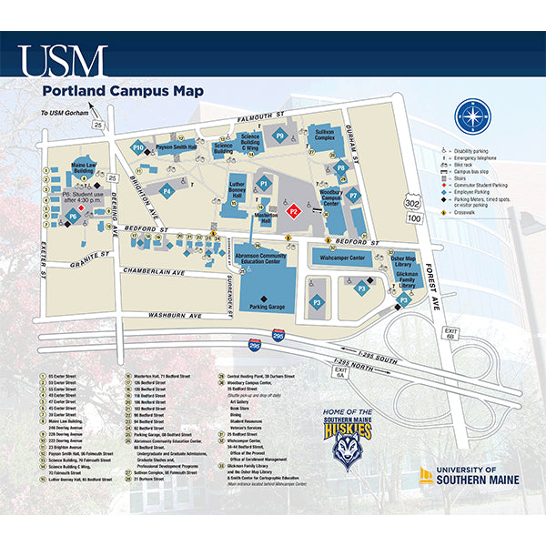 Usm Address USM Portland Campus Map by Avenza Systems Inc. | Avenza Maps
