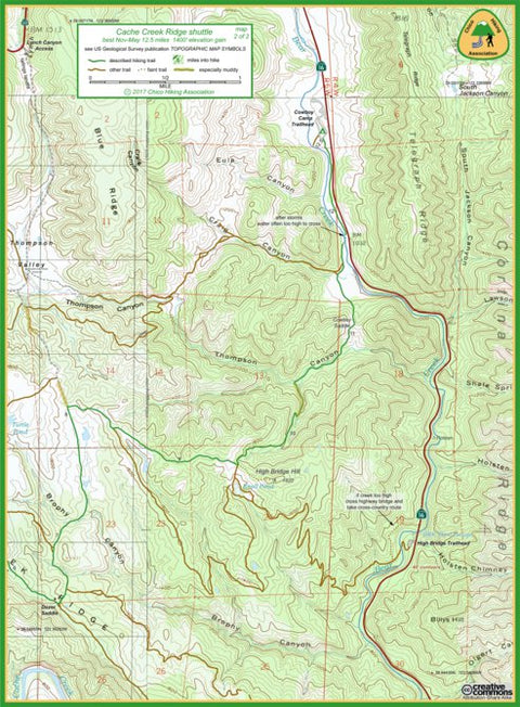 Cache Creek Ridge trail map #2