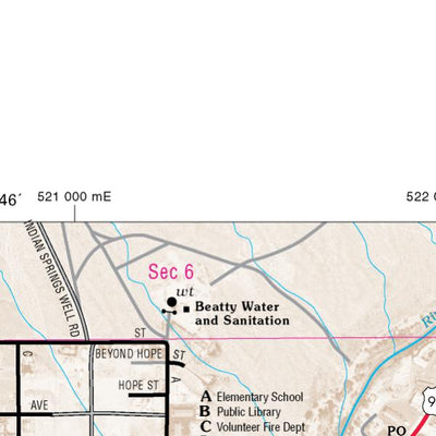 Beatty Area Map