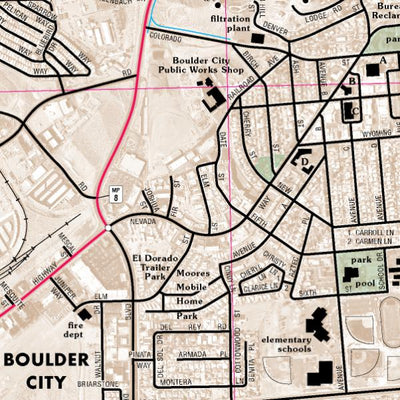 Boulder City Area Map