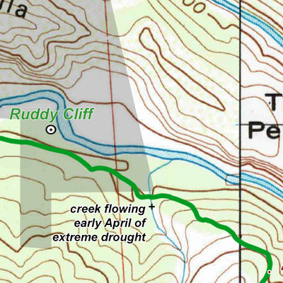 Rocky Creek from Redbud Trailhead trail map