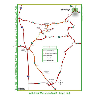 Hat Creek Rim highway map